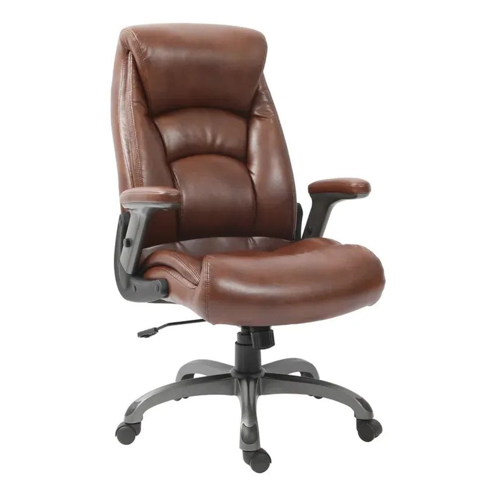 Cadeira Poltrona Presidente Estofada Maxi Confort - Monaco Marrom