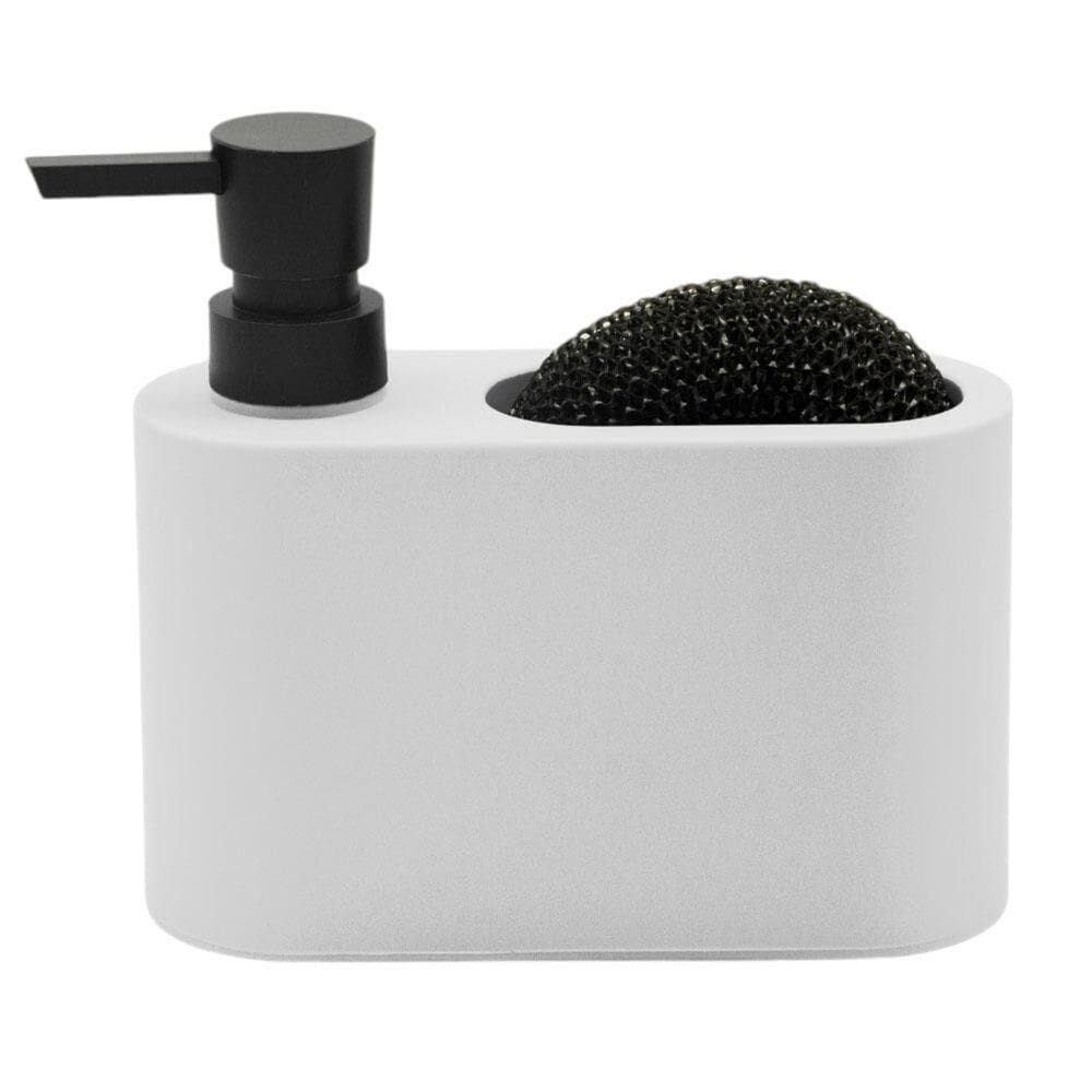 Dispenser Para Detergente Organizador De Esponja Branco Acqua