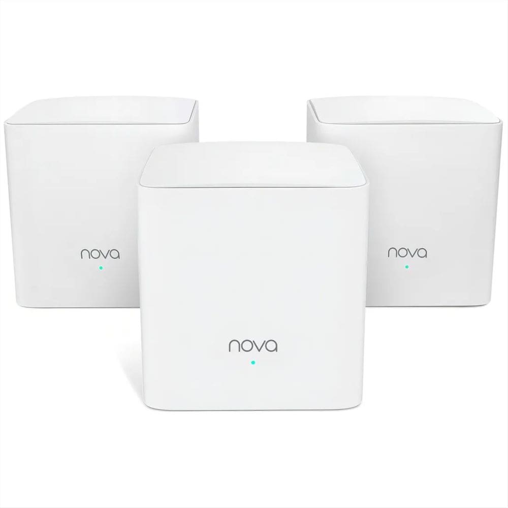 Roteador Wi-Fi 5 Mesh Tenda Nova MW5c AC1200 - Dual Band 2.4 GHz e 5 GHz - Gigabit - MU-MIMO - com 3 Unidades