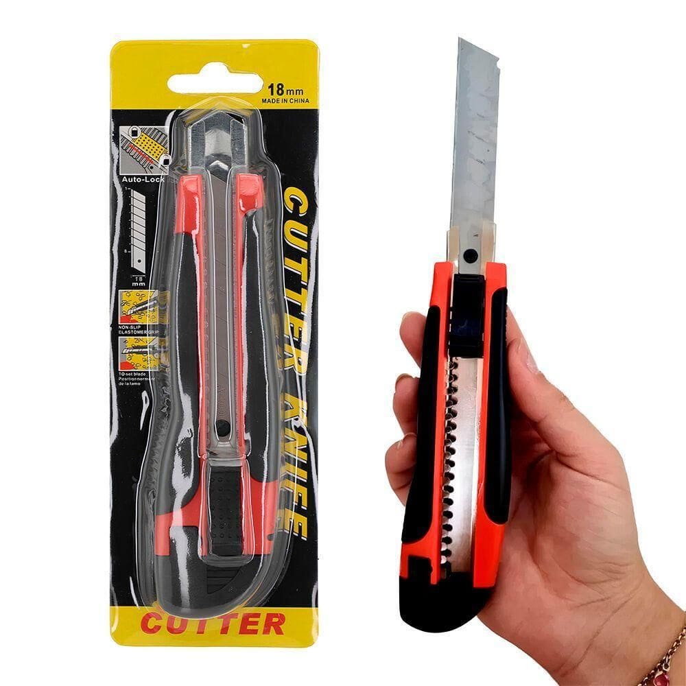 Estilete 16cm Com Lâmina Retrátil Leve E Preciso