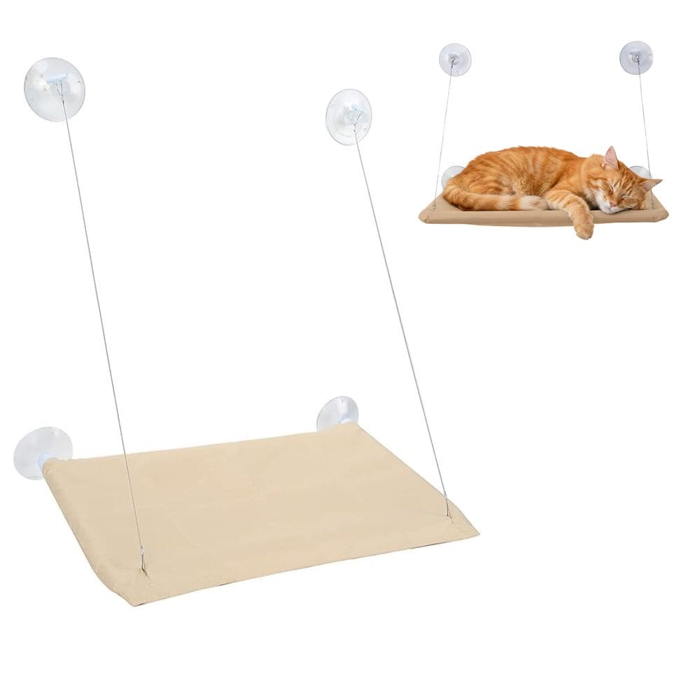 Caminha de Gato Janela Ventosas Alta Fixacao Flutuante Retratil Pratica Segura Confortavel Lavavel