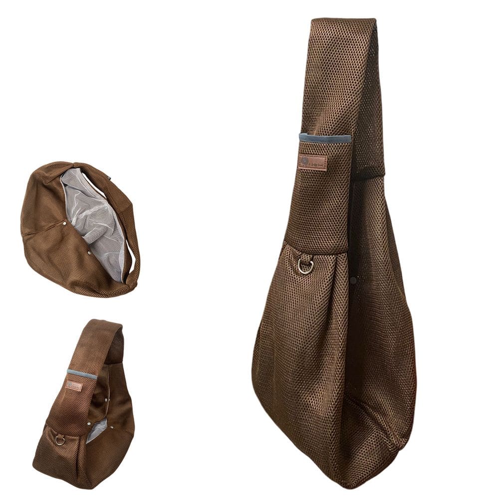 Bolsa de Transporte Pet Canguru Gato Cao Animal Tecido Respiravel Tira de Ombro Malha Confortavel Respiravel