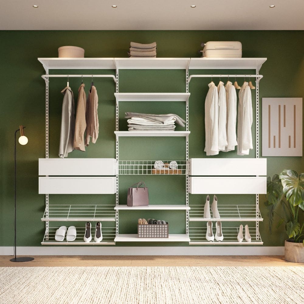 Closet Aberto Modular para Casal 245cm Eminence Branco