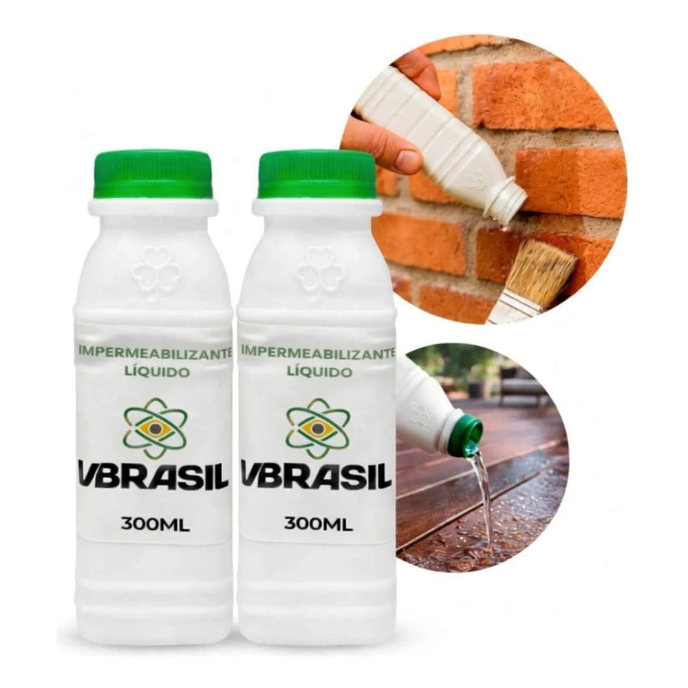 Kit 2 Impermeabilizante Líquido 300ml Protege Pisos e Paredes