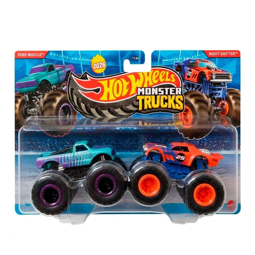 Hot Wheels Monster Trucks Pure Muscle vs. Night Shifter - Mattel