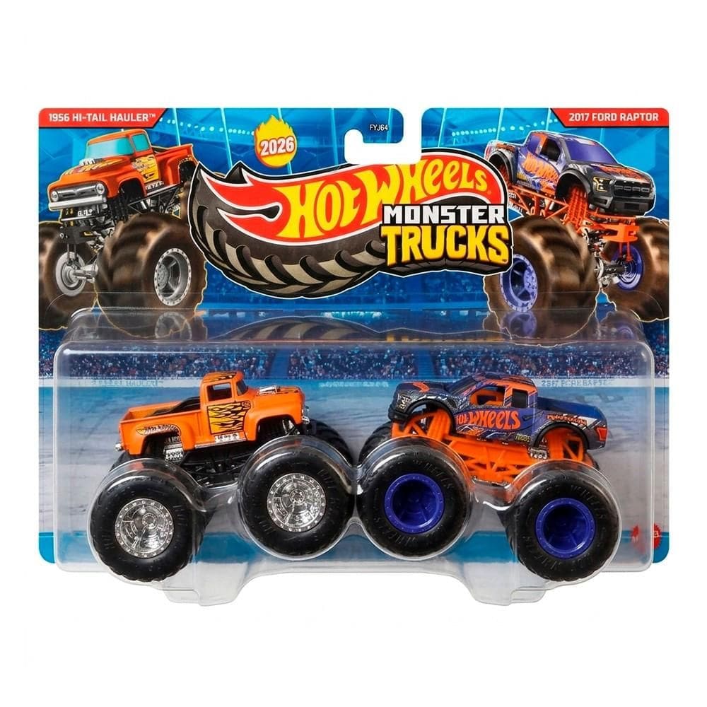 Hot Wheels Monster Trucks Hi-Tail Hauler vs Ford Raptor - Mattel