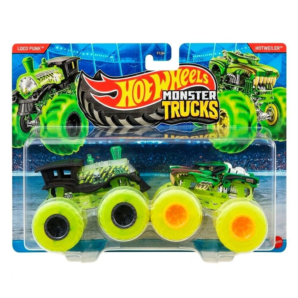 Hot Wheels Monster Trucks Loco Punk vs Hotweiler - Mattel