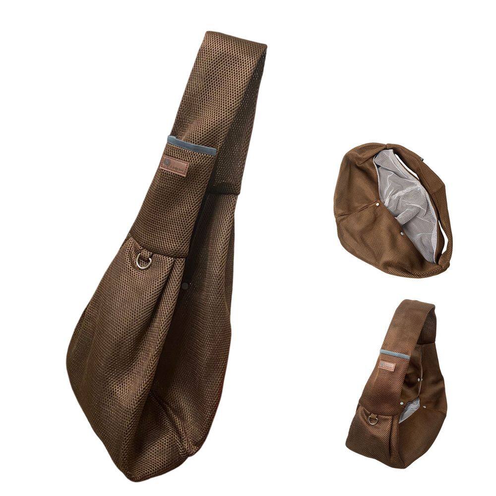 Bolsa de Transporte Canguru Cachorro Gato Pet Animal Tecido Respiravel Tira de Ombro Confortavel Resistente