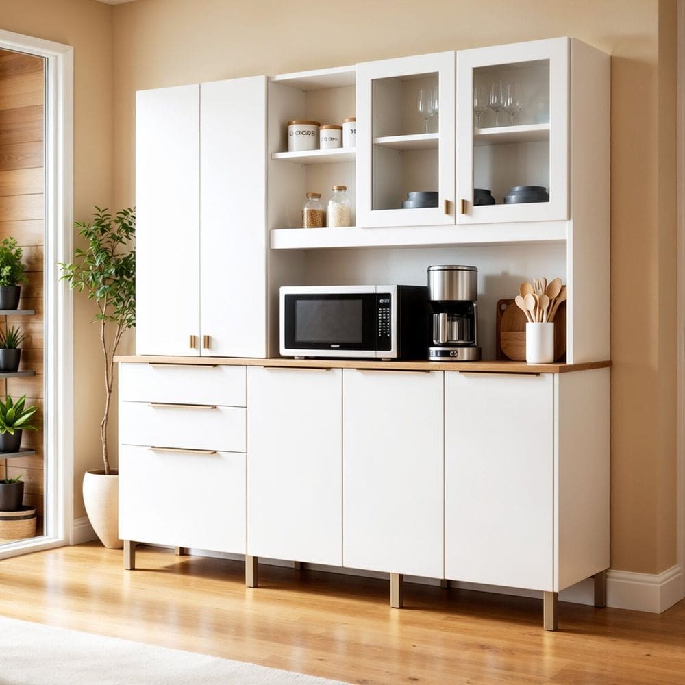 Armário para Cozinha Completa 7 Portas 3 Gavetas Apolo Branco