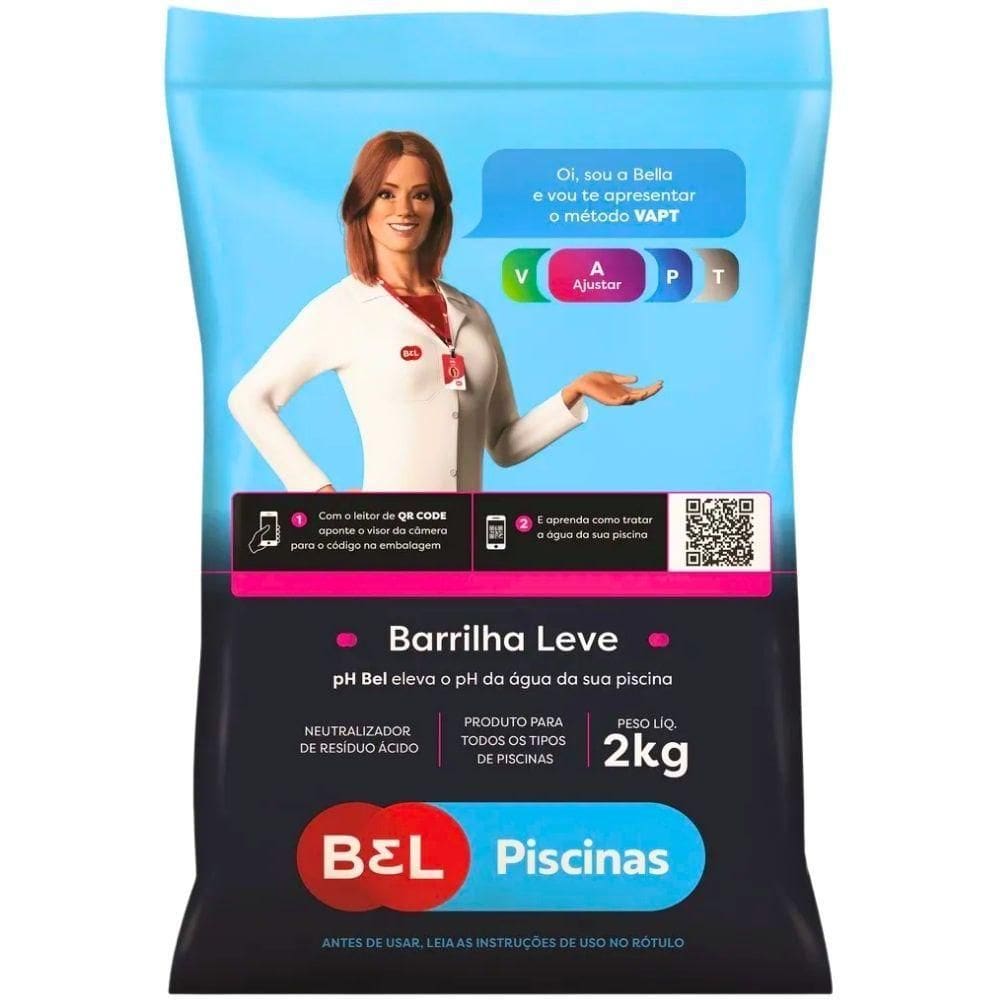 Barrilha Leve Bel Piscinas 2kg Elevador De Ph Para Piscina