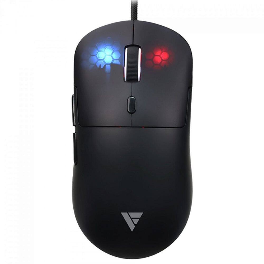 Mouse Gamer Force One Supernova V2, RGB, USB, Sensor 3327, 12.400 DPI, 6 Botões, Preto
