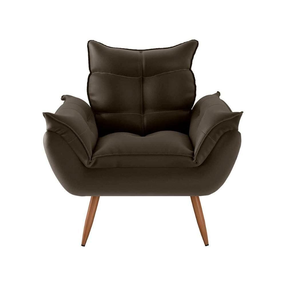 Poltrona Opala Tokio para Descanso Matrix Veludo Turkey Marrom