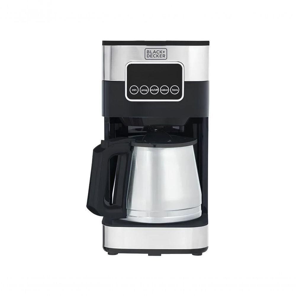 Cafeteira Elétrica Programável Black + Decker CM350G Gourmand Gris Painel Digital 900W Inox Preta 110V