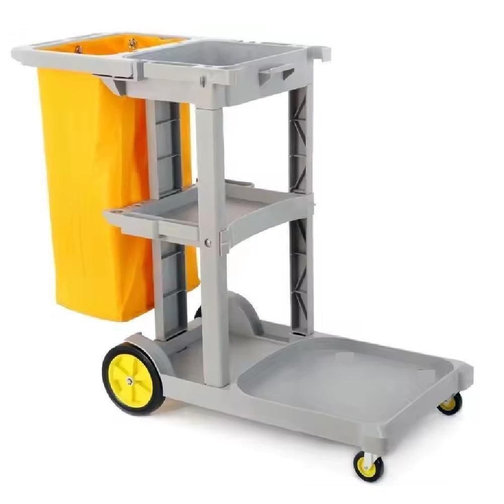 Carro De Limpeza Multifuncional Bolsa Saco Coletor Carrinho Porta Balde Mop Lencol Toalha Multiuso Reforçado Hotel Pousa