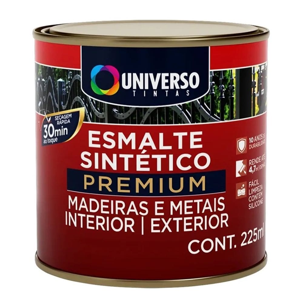 Esmalte Sintetico Fosco Preto 225ML Universo