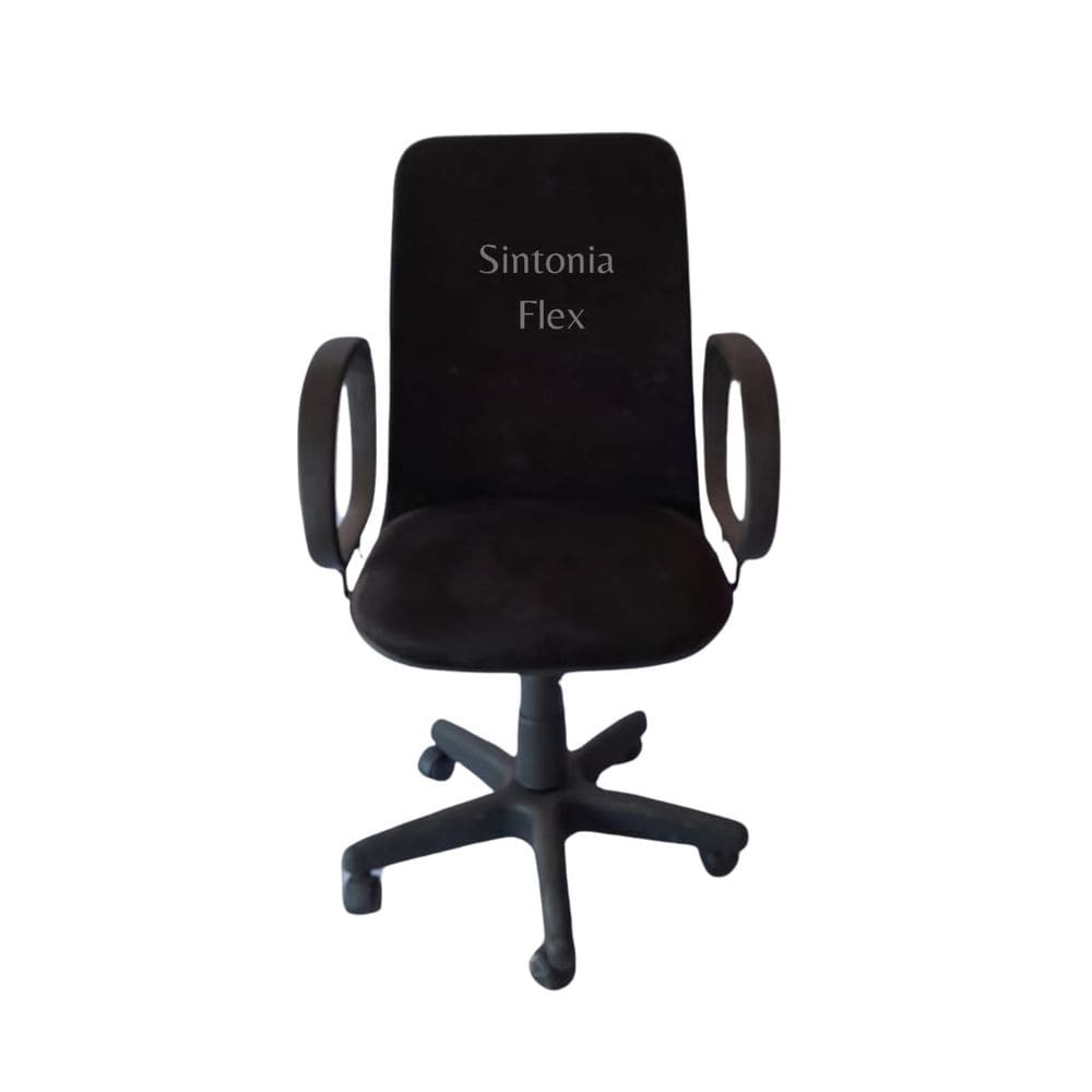 Cadeira diretor giratória - braço fixo - mecanismo relax- tecido suede preta