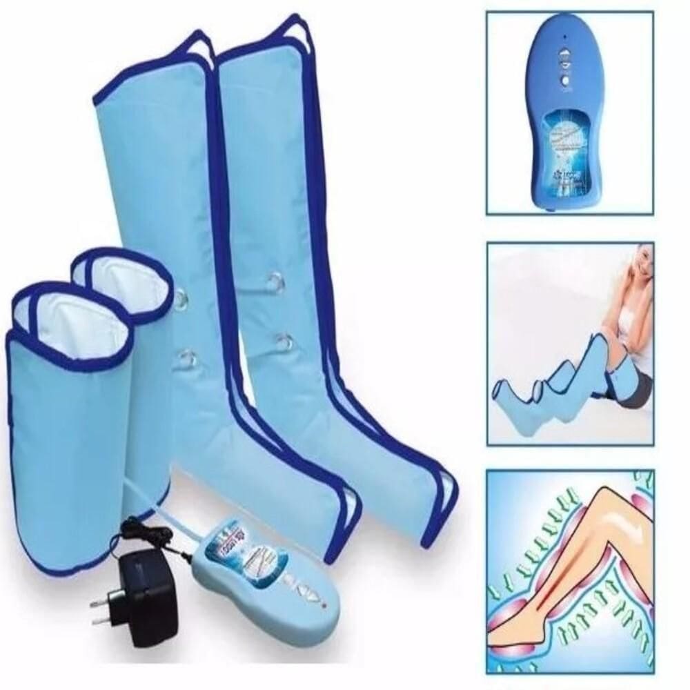 Massageador Eletrico Pernas Bota Massageadora Sem Fio Pneumatica Drenagem Fisioterapia Recuperacao Compressao