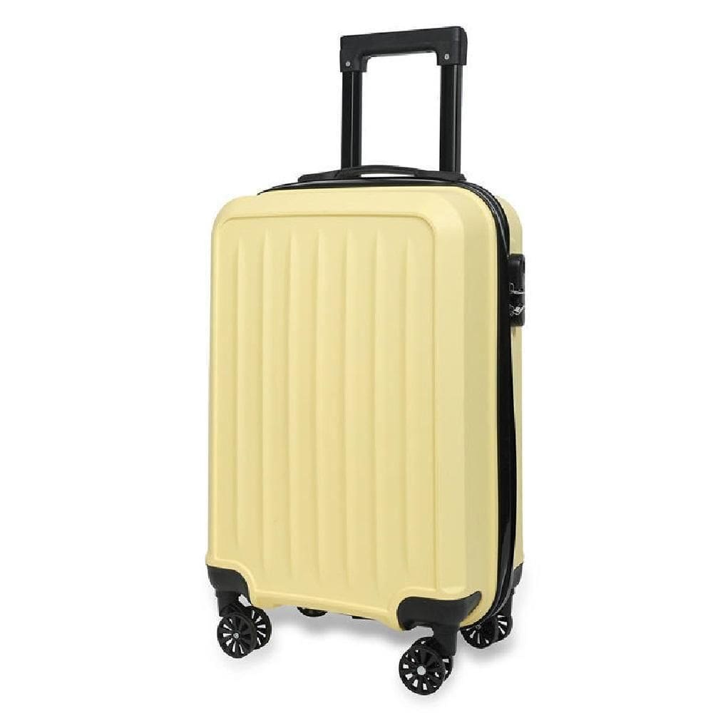 Mala De Viagem Anac 10kg Bolsa Bordo Rigida Abs Executiva 4 Rodinhas 360 Graus Cadeado Trava Senha Amarela