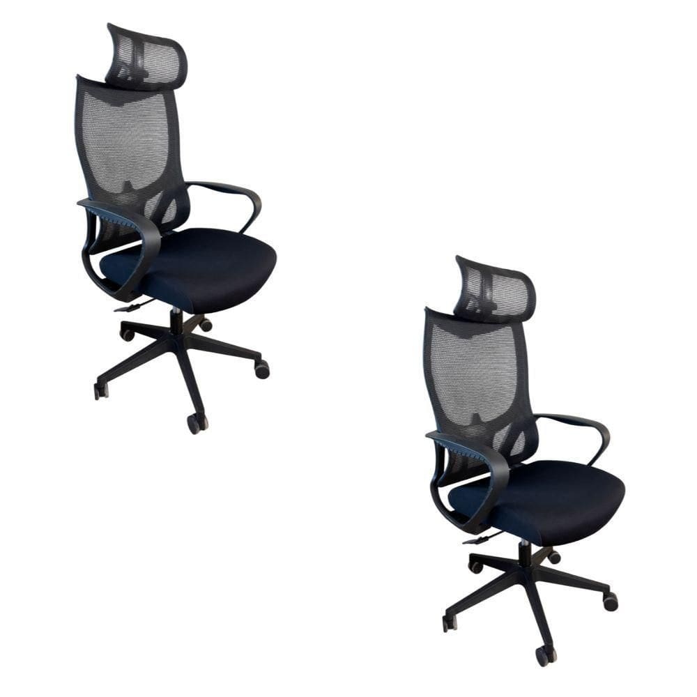 Kit 2 Cadeiras Presidente Oficial Comfort Verona Com Apoio