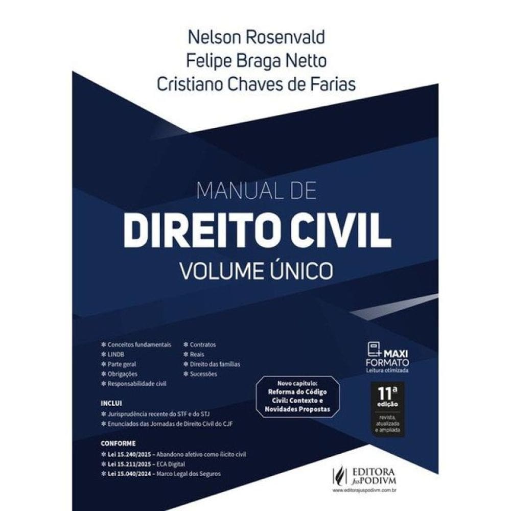 Manual De Direito Civil - Volume Único - 2026