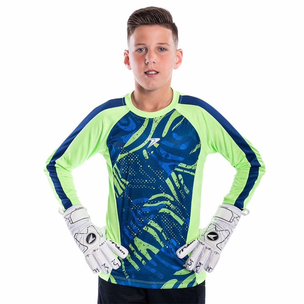Camisa de Goleiro Poker Defender Infantil Manga Longa