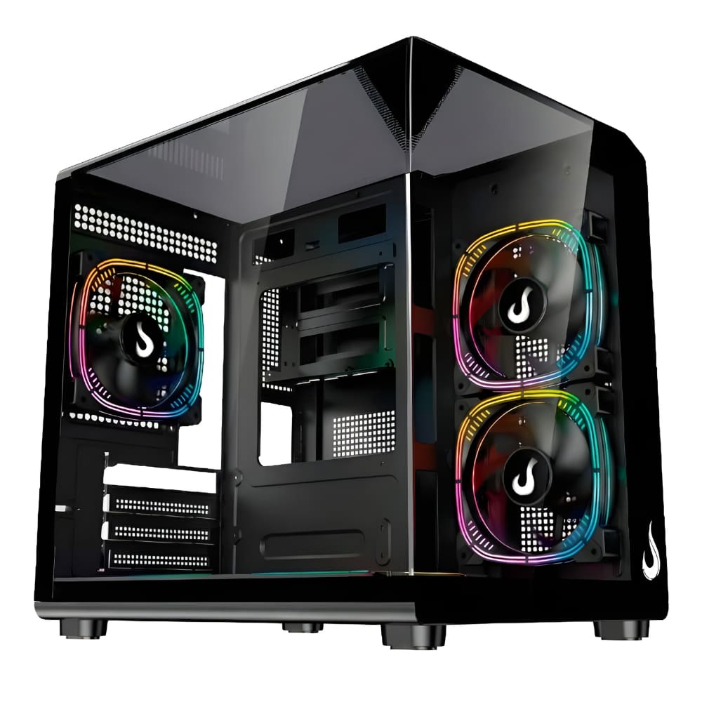 Gabinete Gamer Rise Mode Galaxy Full Glass X Mini S/Fan S/Fonte Vidro Temperado USB 3.0 Preto - RM-CA-FGXN-B