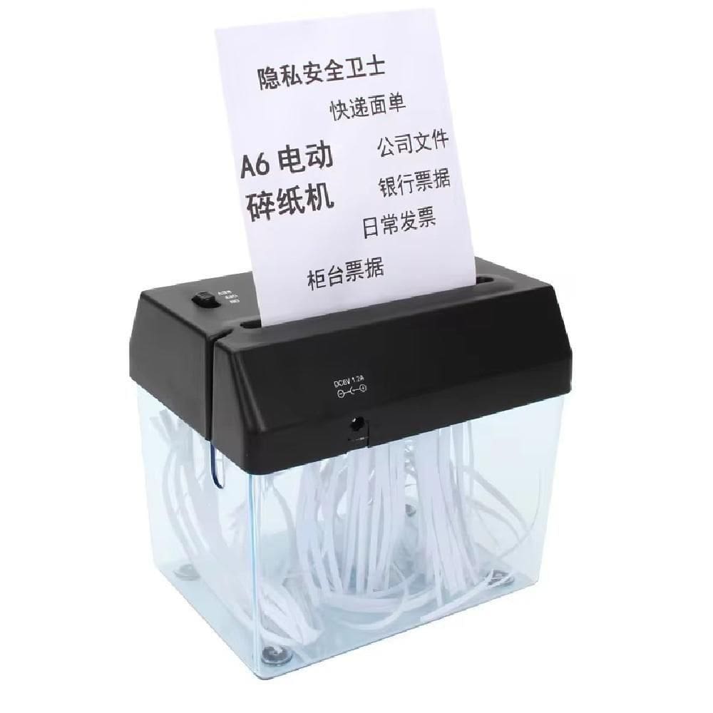 Fragmentadora Triturador Picador De Papel Automatico Portatil Para Mesa Cortador Folhas Usb Pilhas Bivolt