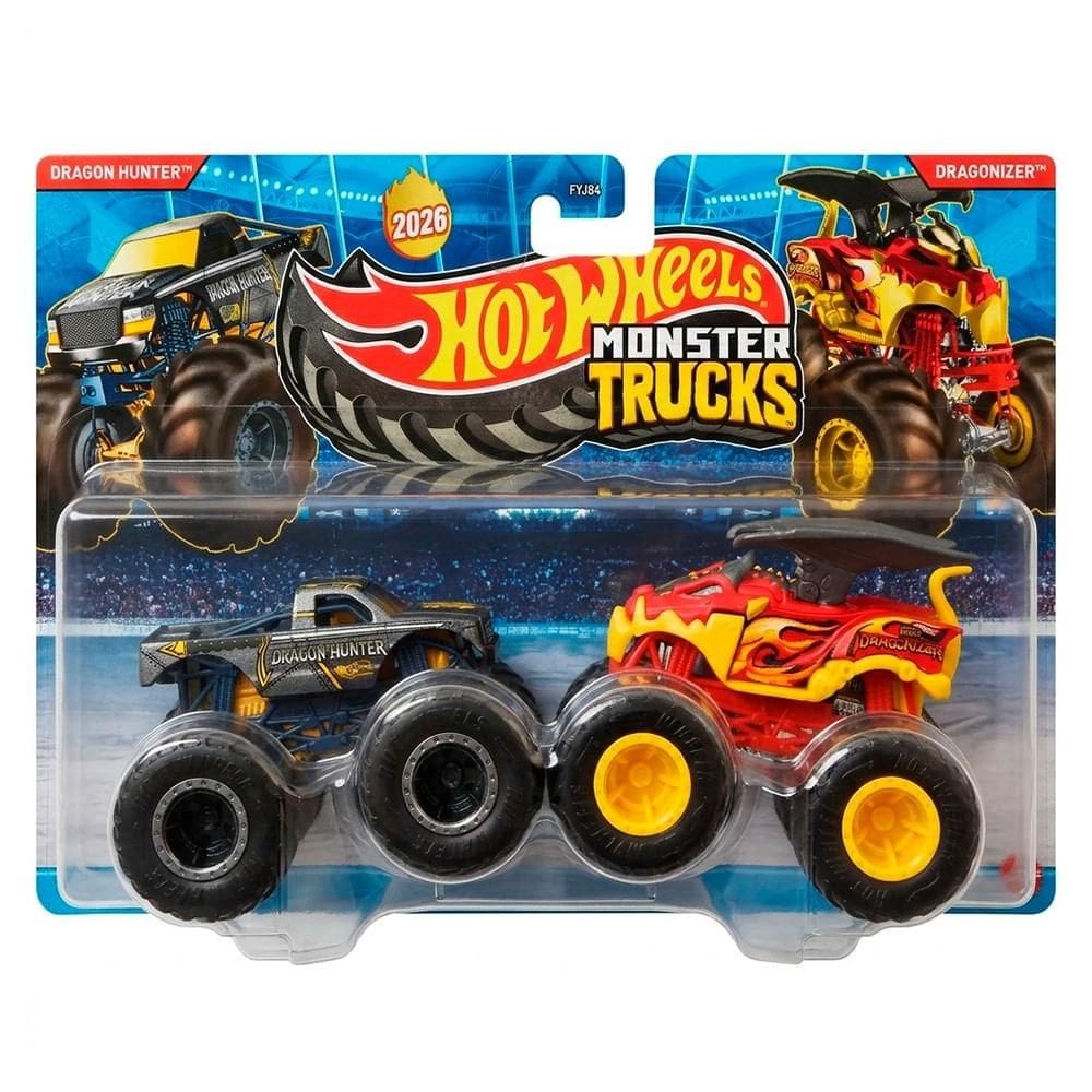 Hot Wheels Monster Trucks Dragon Hunter vs Dragonizer - Mattel