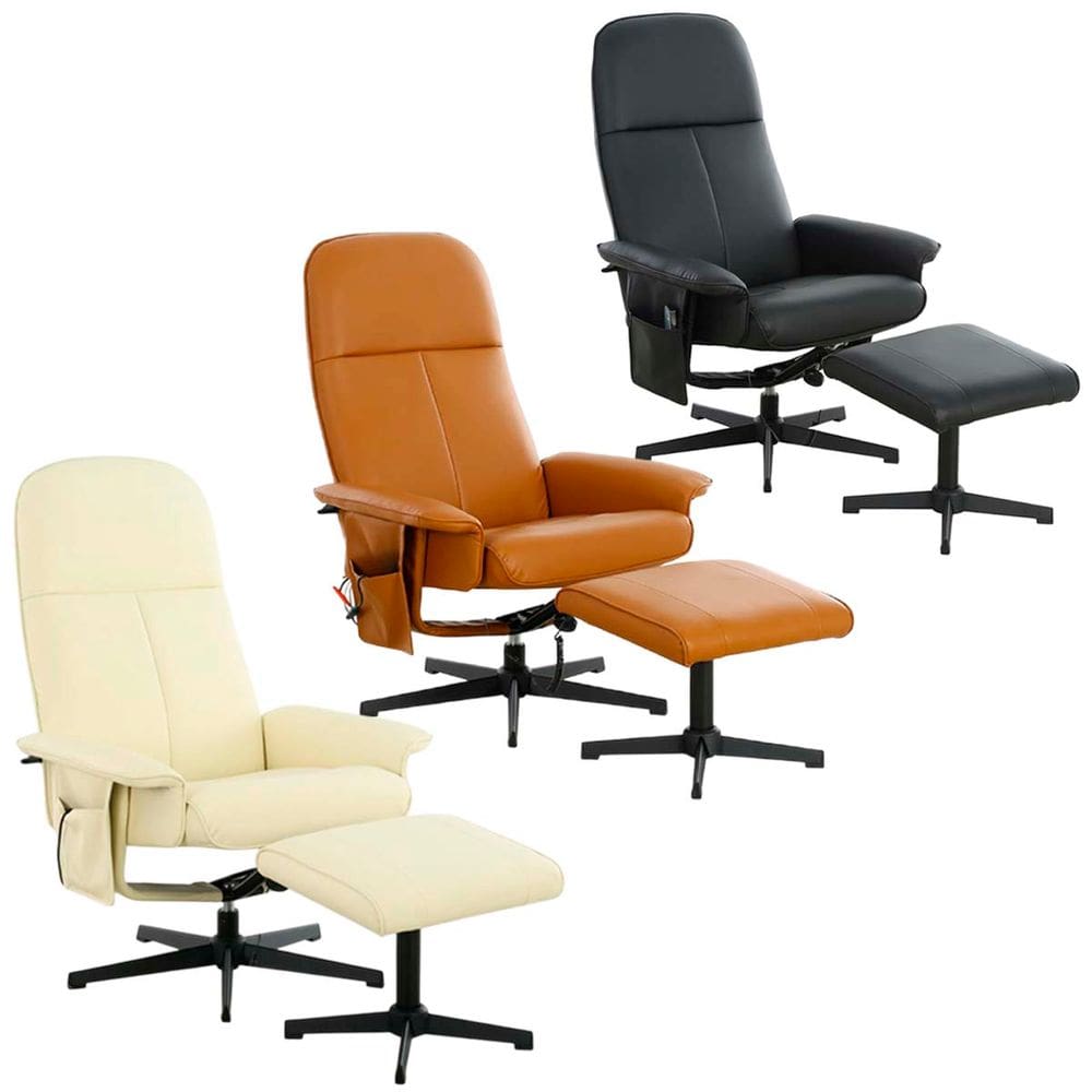 Poltrona Reclinável Massageadora Aquecimento Apoio Pés Cadeira Papai Relaxante Importway Iwm02