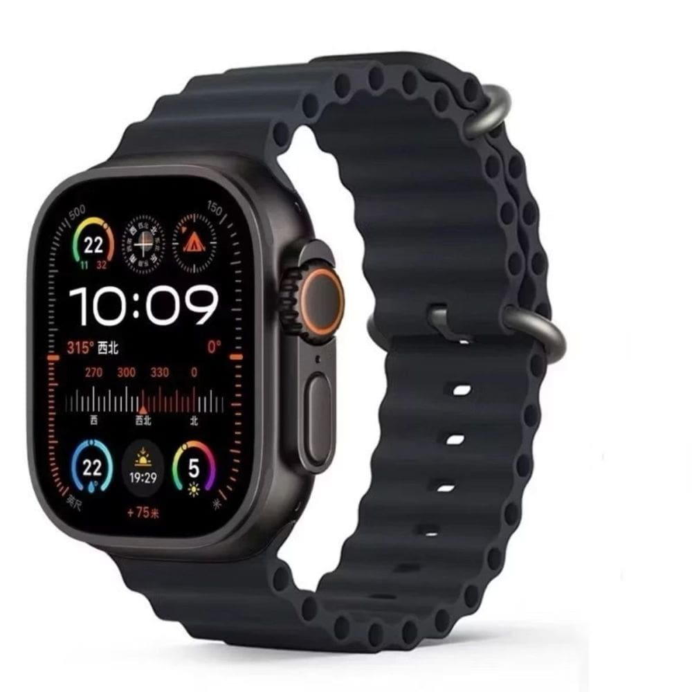 Smartwatch LAXASFIT Watch 10 Ultra Plus NFC 2 Pulseiras Preto