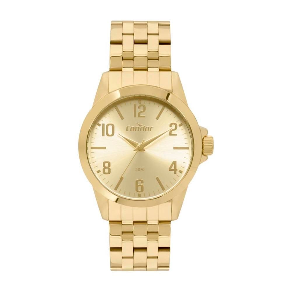 Relógio Condor Masculino Ref: Co2035obm/4d Casual Dourado