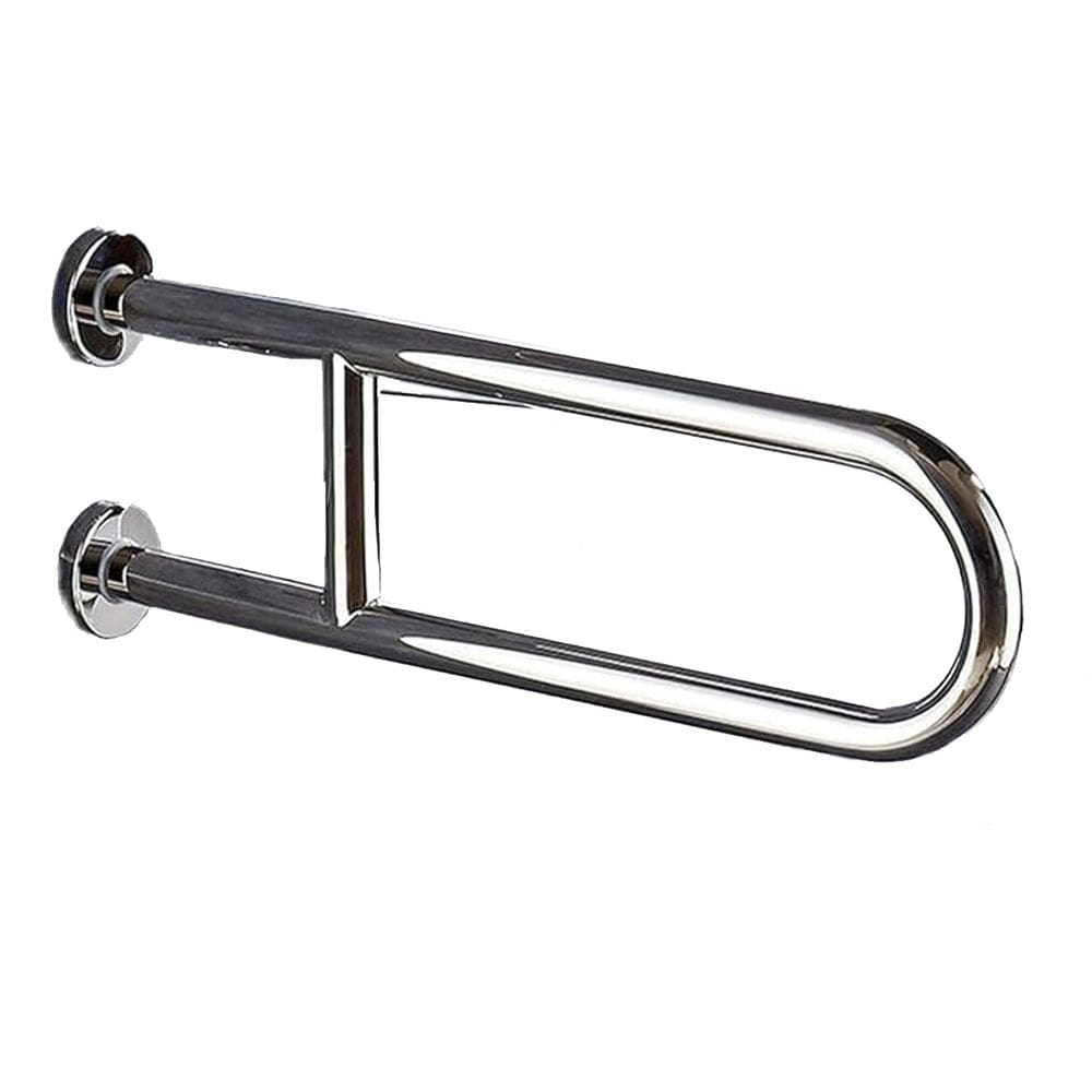 Barra de Apoio em U 60cm Banheiro Box Segurança Idosos Gestantes Cadeirantes Lavabos Hospitais Casa de Repouso