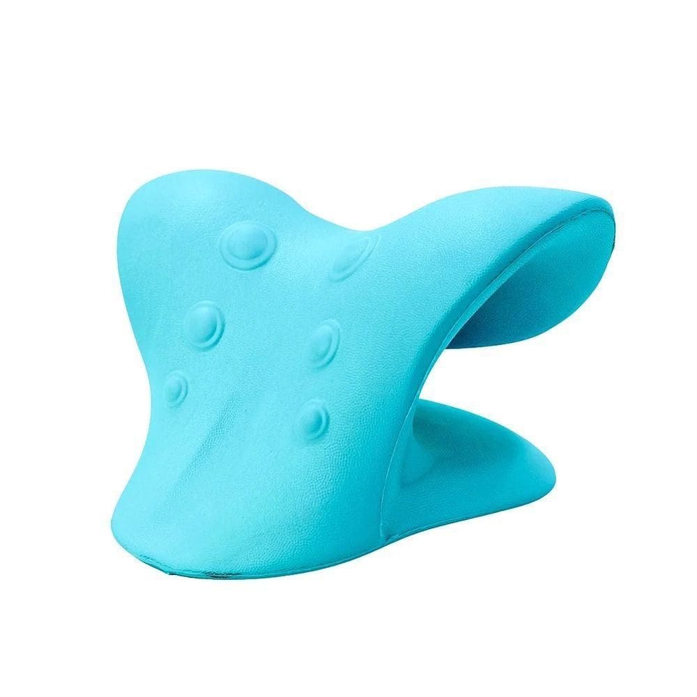 Apoio De Pescoço Almofada Maca Ortopedico Ombro Relaxador Dor Azul