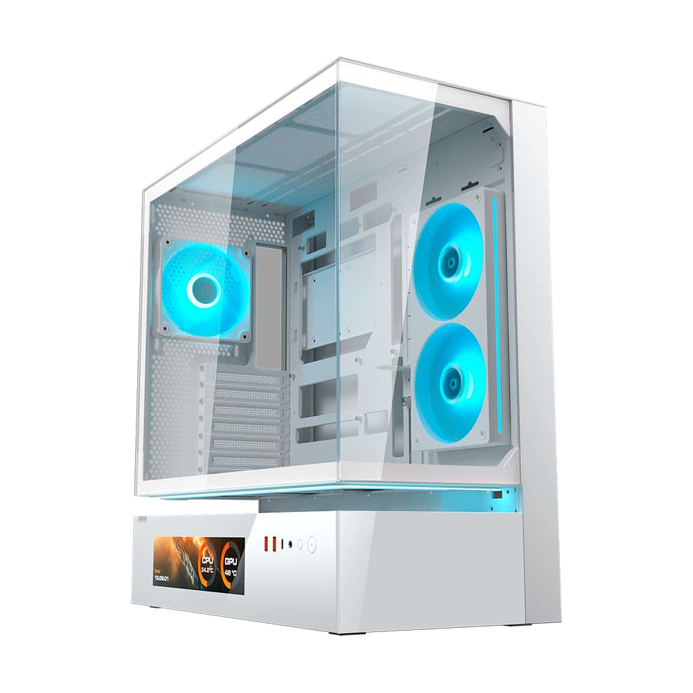 Gabinete Gamer Cougar Vision CFV235 Com 3 Fans ARGB Branco