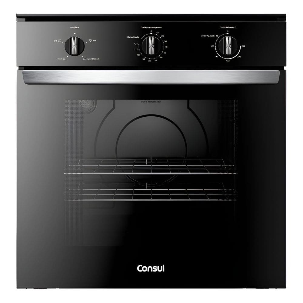 Forno Eletrico Embutir 84l Preto 220v Grill Cook - Consul 220v Preto
