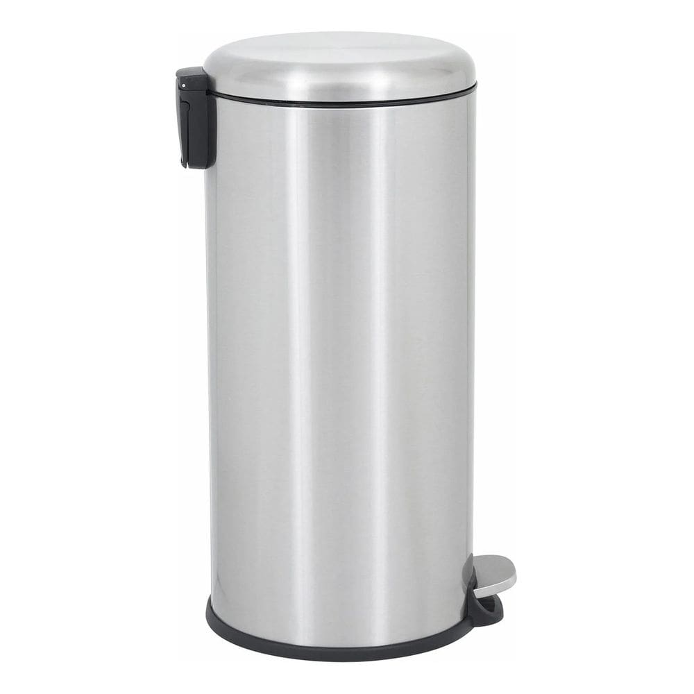 Lixeira Cozinha 28l Prata Inox 64x31cm Abertura Com Pedal