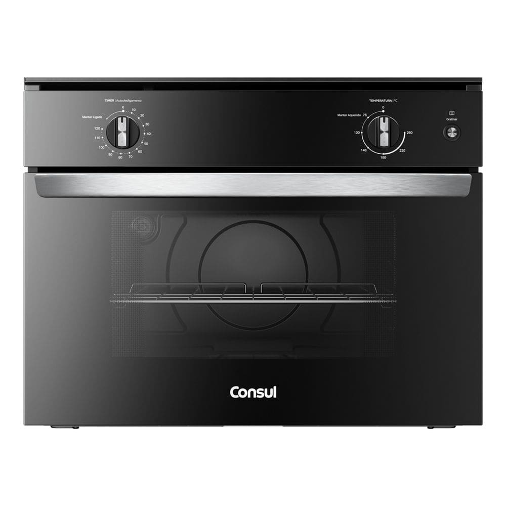 Forno Eletrico Embutir 47l Preto 220v Grill Cook - Consul 220v Preto