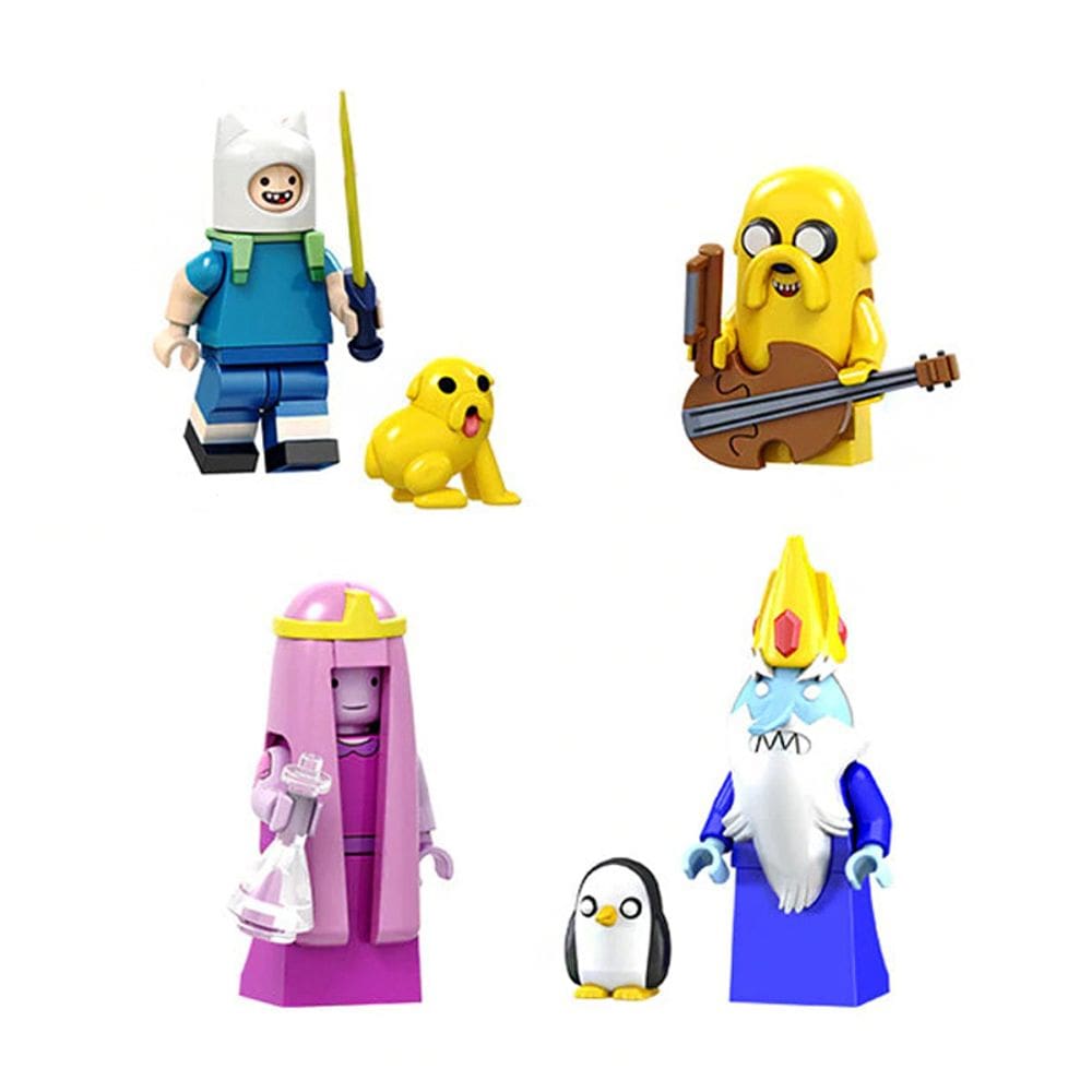 Kit 4 Bonecos A Hora Da Aventura Adventure Time Desenho