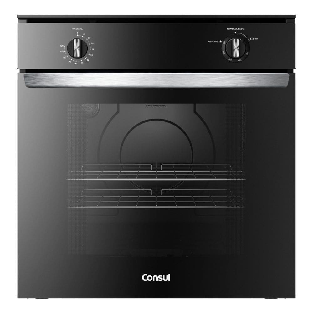 Forno A Gas Embutir 78l Preto 220v Grill Cook - Consul 220v Preto