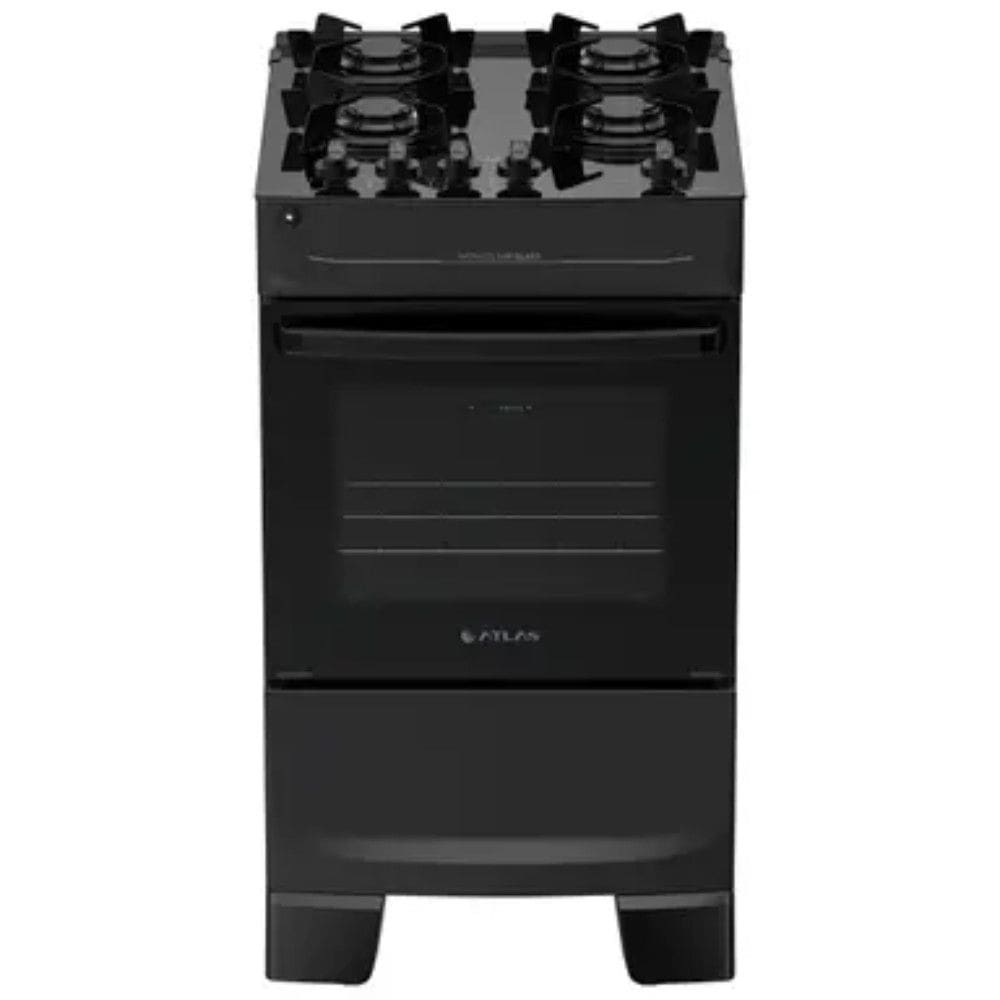 Fogao Monaco Top Glass 4 Bocas Automatico Mesa de Vidro Forno 48 Litros Atlas