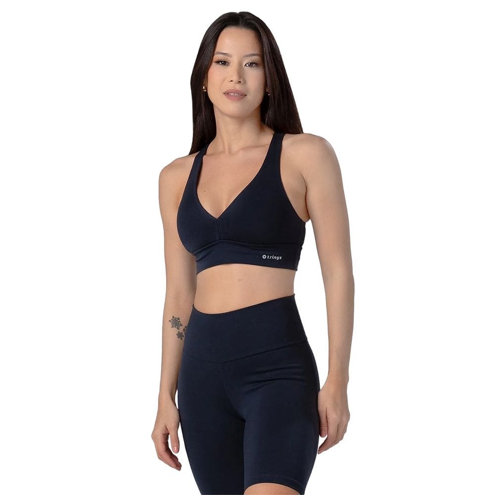 Top Academia Trinys Suplex Decote V F-12171 com Bojo Feminino