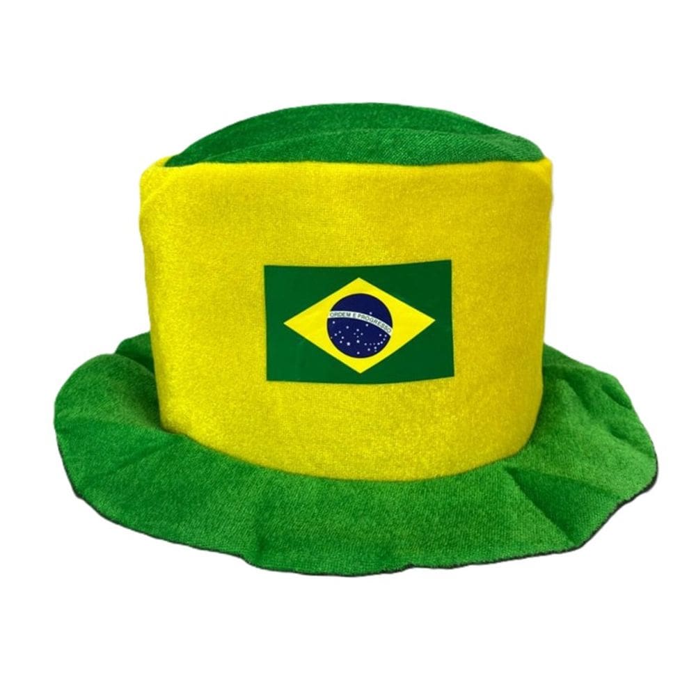 Chapéu Verde e Amarelo com Bandeira do Brasil - Art Brink