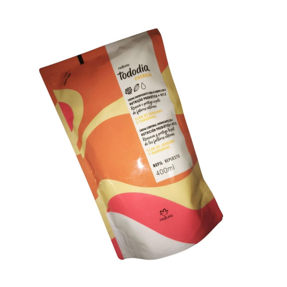 Refil Creme Desodorante Nutritivo para o Corpo Flor de Gengibre e Tangerina Tododia 400ml