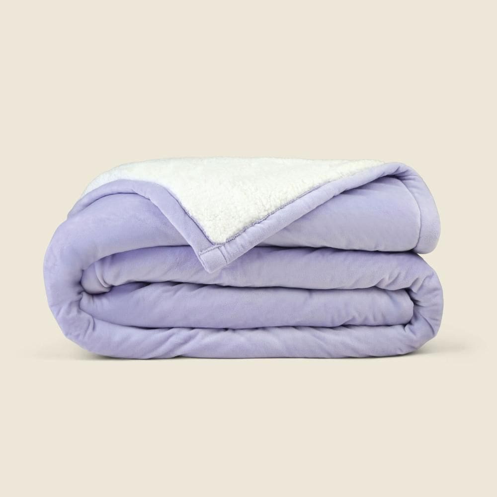 Edredom Sherpa Veludo Lilás - A\CASA