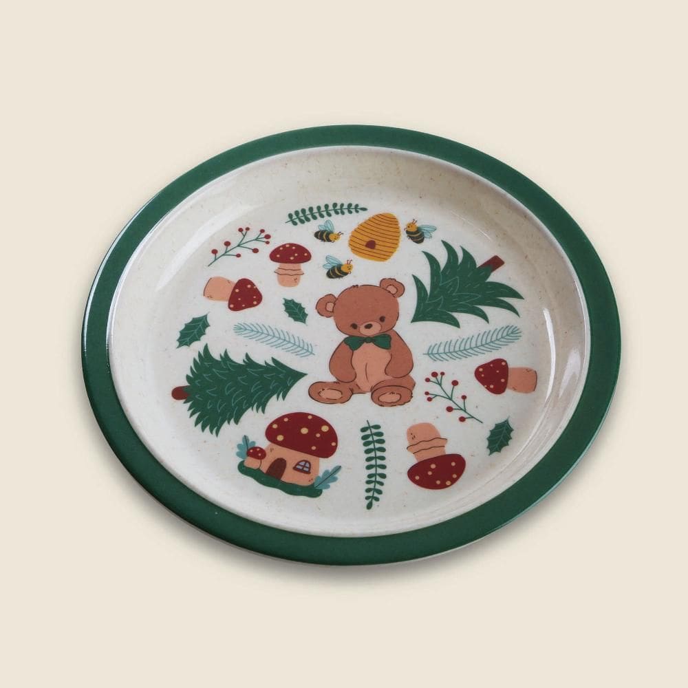 Prato Teddy Bambu Verde 21.5cm - A\BABY