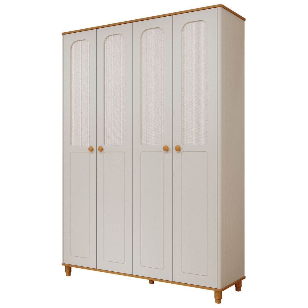 Guarda Roupa Infantil Alfajor 04 portas MDF Retrô Permobili