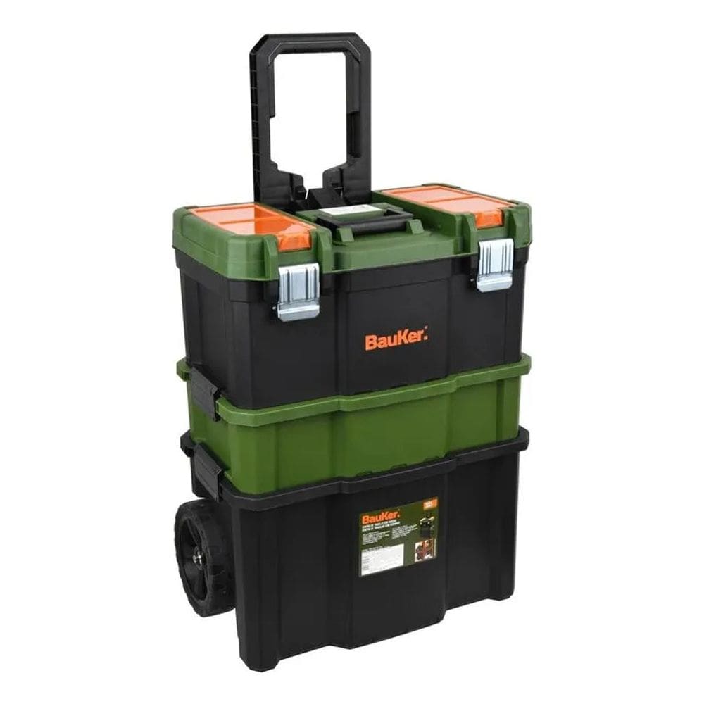 Carrinho Maleta Ferramentas Plastico 3 Modulos E Divisorias