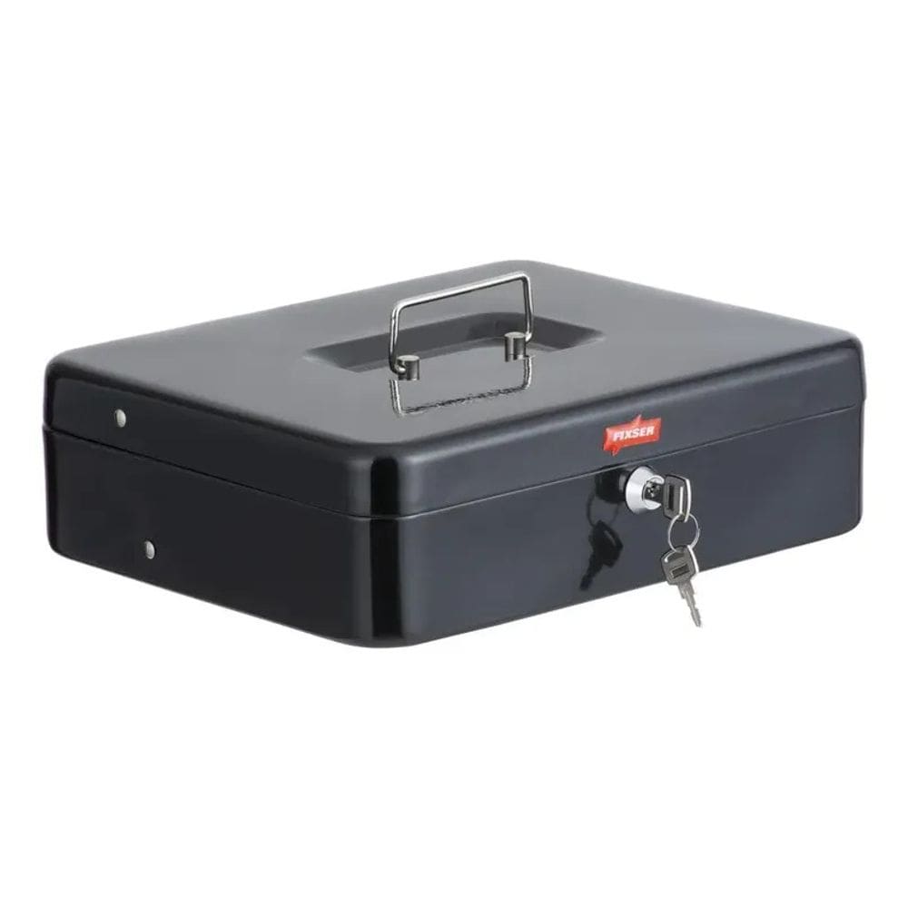 Cofre Caixa Seguranca Com Organziador Duplo 30x24x9cm Preto