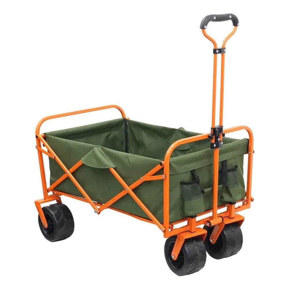 Carrinho Dobravel Portatil Carga Multifuncional - Verde