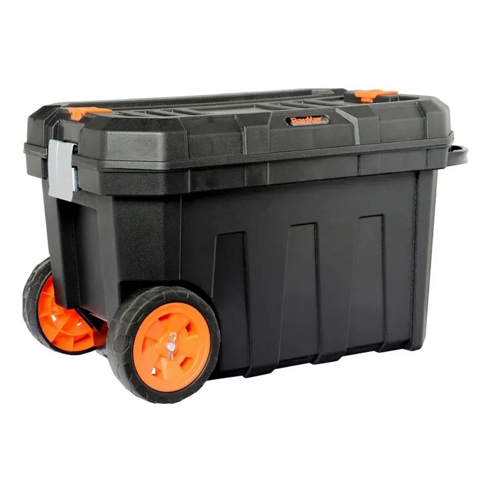 Kit 2 Carrinho E Caixa De Ferramentas 2 Em 1 Com Rodas